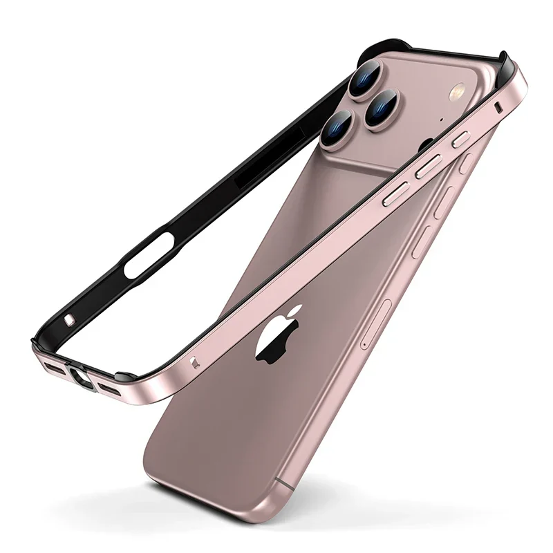 Aluminium Bumperframe iPhone Bescherming Minimalistisch Design Draadloos Opladen Compatibel Shockproof | Sansoti