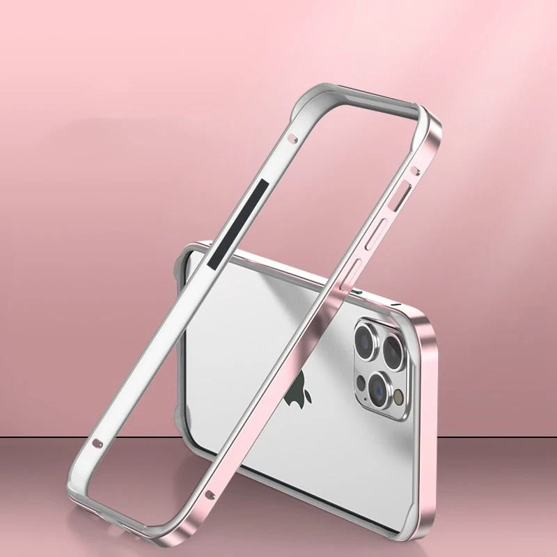 Aluminium Bumperframe iPhone Bescherming Minimalistisch Design Draadloos Opladen Compatibel Shockproof | Sansoti