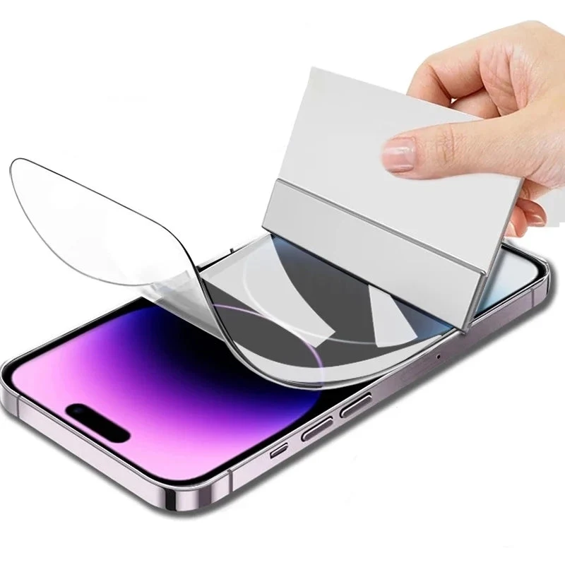 Hydrogel Schermbeschermer iPhone Randloos Transparant Flexibel Krasbestendig met Face ID Ondersteuning | Sansoti