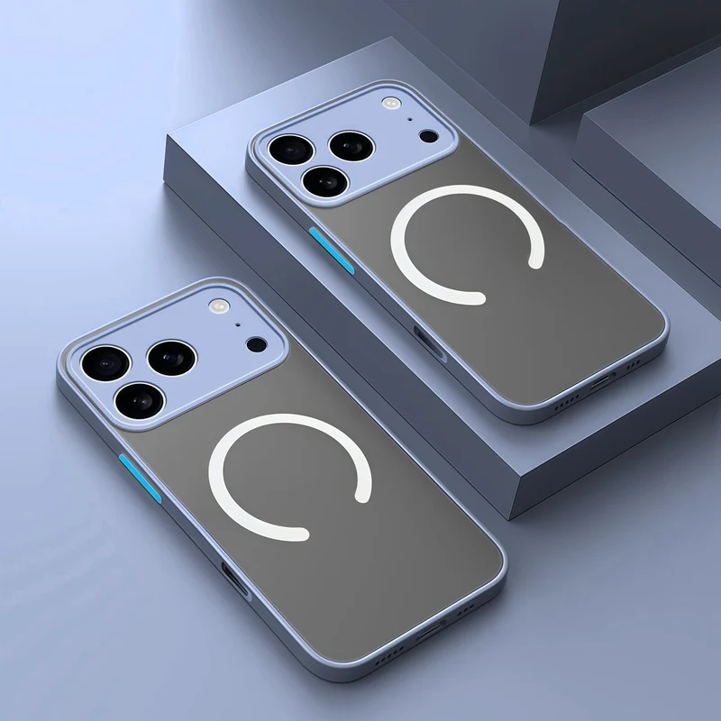 Schokbestendige iPhone Hoes met MagSafe Magnetische Oplaadring Siliconen Beschermcase Stootvast Telefoonhoesje | Sansoti