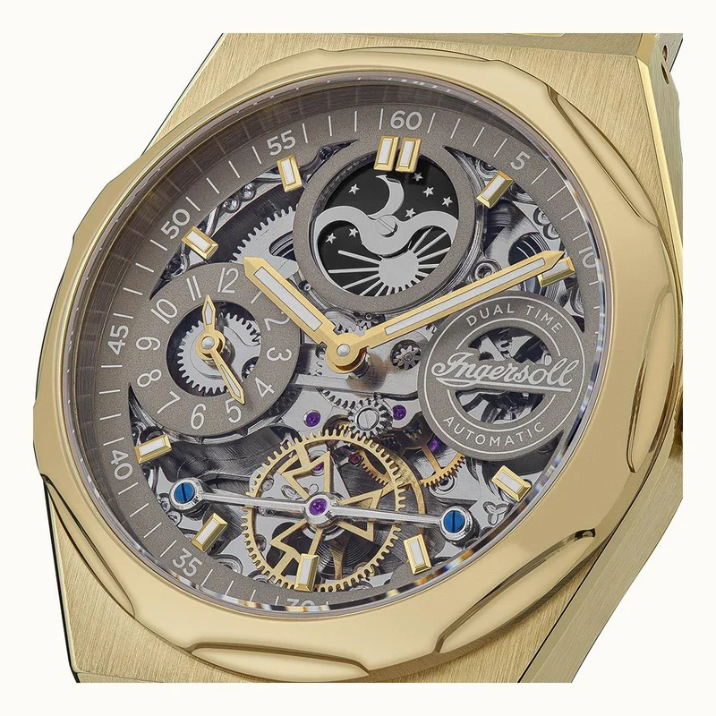 Ingersoll The Broadway I12902 Herrenuhr • Dual Time Automatik • Mineralglas