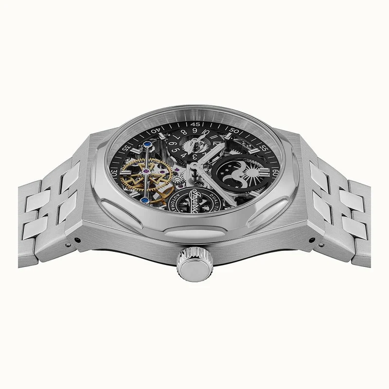 Ingersoll The Broadway I12901 Herrenuhr • Dual Time Automatik • Mineralglas