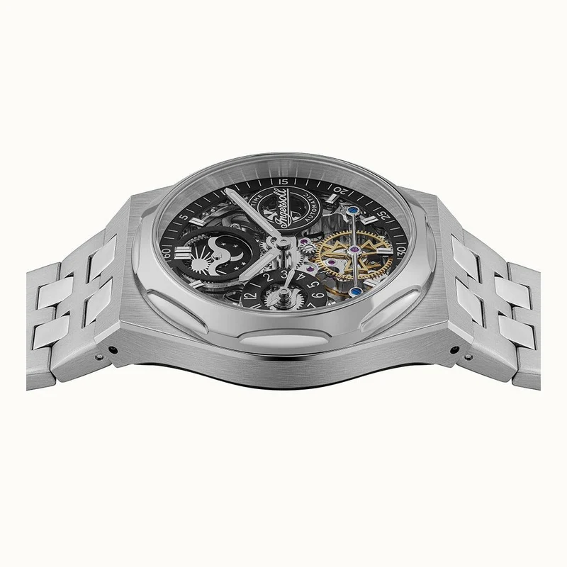 Ingersoll The Broadway I12901 Herrenuhr • Dual Time Automatik • Mineralglas