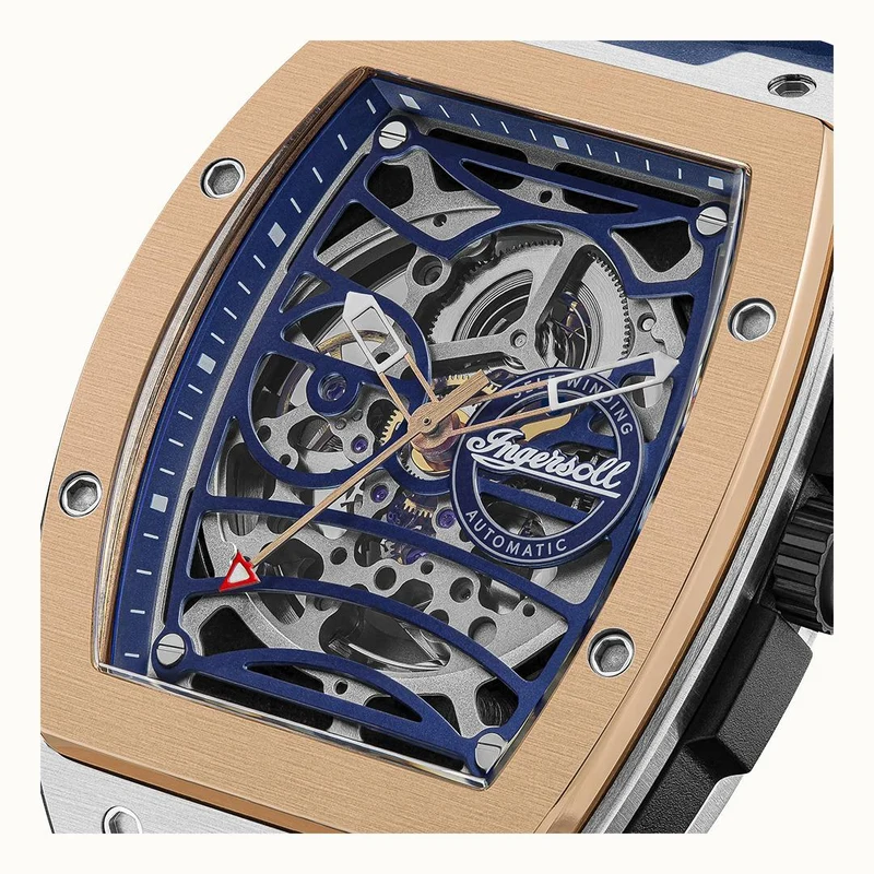 Ingersoll The Challenger I12304 Herrenuhr Blau • Automatikwerk • Mineralglas