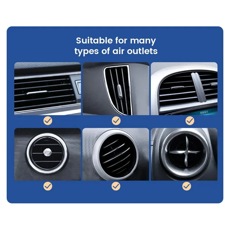 Telefoonhouder Auto Ventilatierooster Universeel 5-Punts Klemhouder Zwart Zilver Rood Wit Smartphone | Sansoti