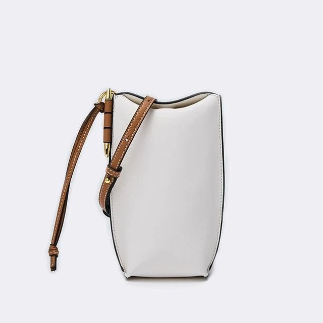 Compacte Leren Telefoontas met Schouderband Crossbody Telefoontasje Dames Pasjeshouder Portemonnee Handsfree | Sansoti