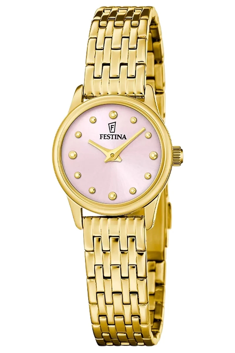 Festina Mademoiselle F20750/2 Damen Armbanduhr • Quarzwerk • Goldfarben/Rosa