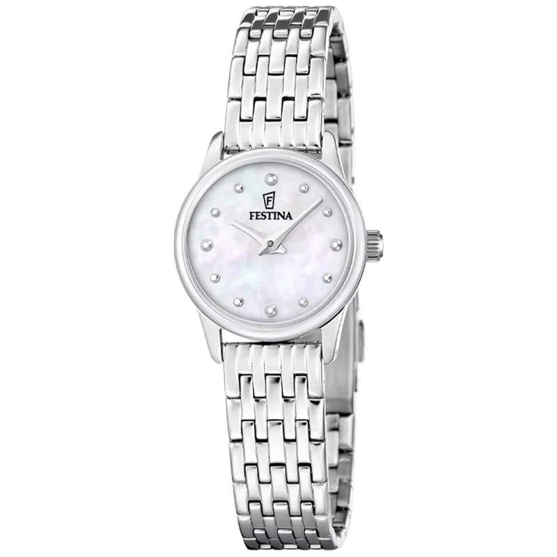 Festina Mademoiselle F20749/1 Damen Armbanduhr • Perlmutt-Zifferblatt • Edelstahl-Armband