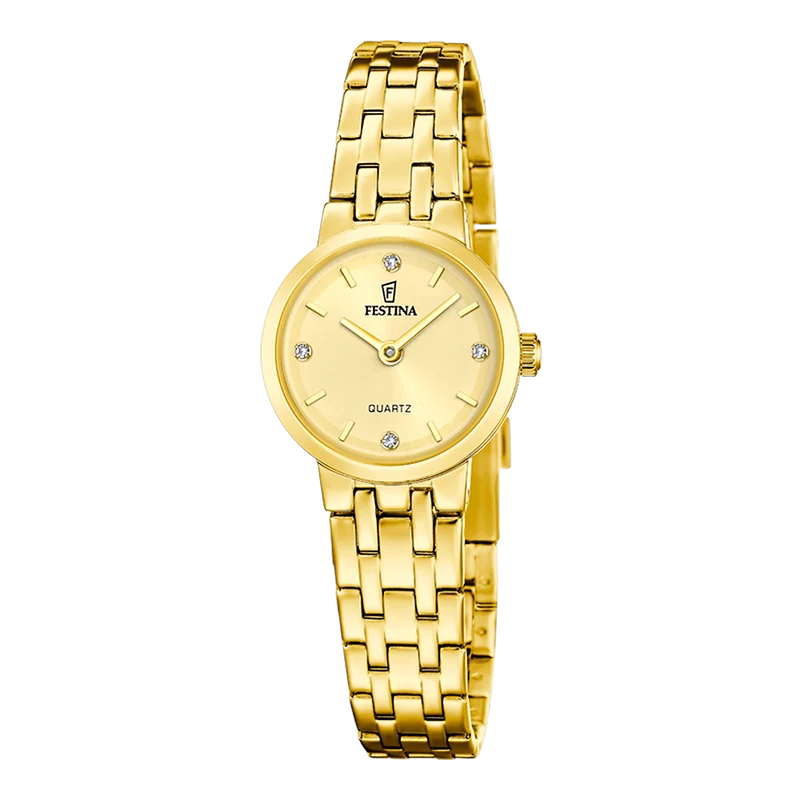 Festina Mademoiselle F20748/2 Damenuhr Gold • Quarzwerk • 5 ATM