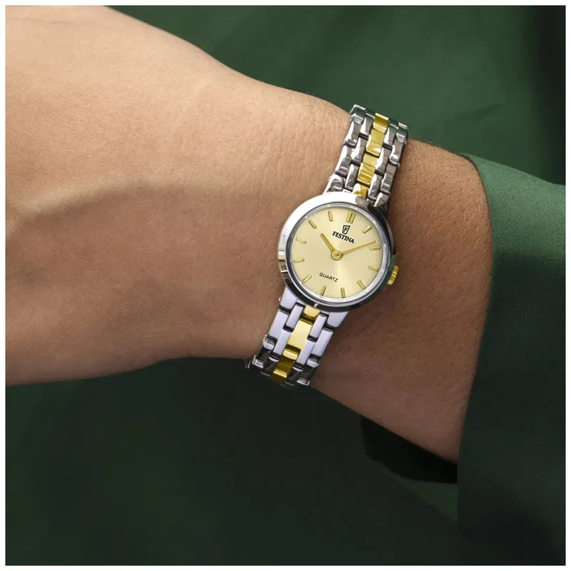 Festina Mademoiselle F20747/2 Damen Armbanduhr Gold • Edelstahlarmband • Elegantes Damenmodell