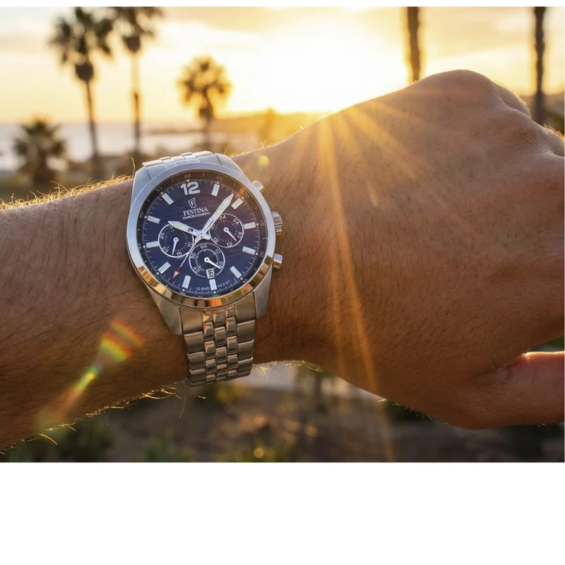 Festina F20742/4 Herren Chronograph Blau • 44mm Gehäuse • 10 ATM Wasserdicht