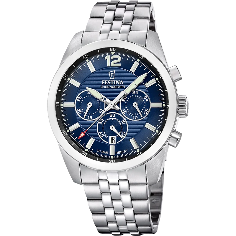 Festina F20742/4 Herren Chronograph Blau • 44mm Gehäuse • 10 ATM Wasserdicht