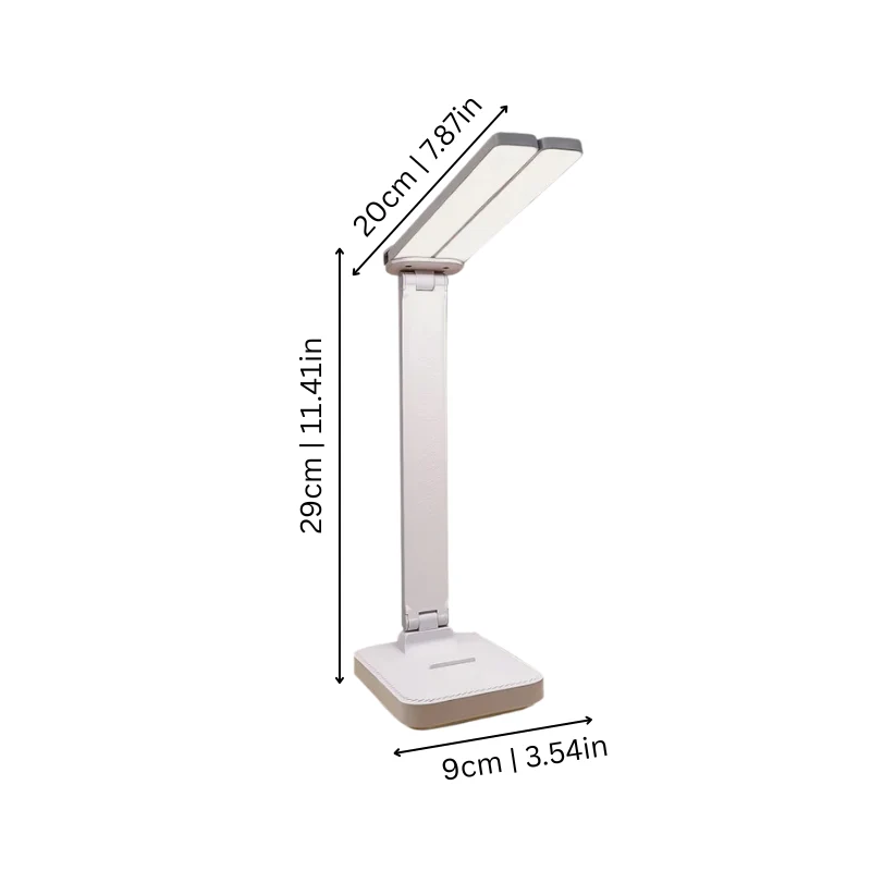 Opvouwbare LED-Bureaulamp met Telefoonhouder Instelbaar Licht 3 Standen USB Oplaadbaar Compact Design | Sansoti