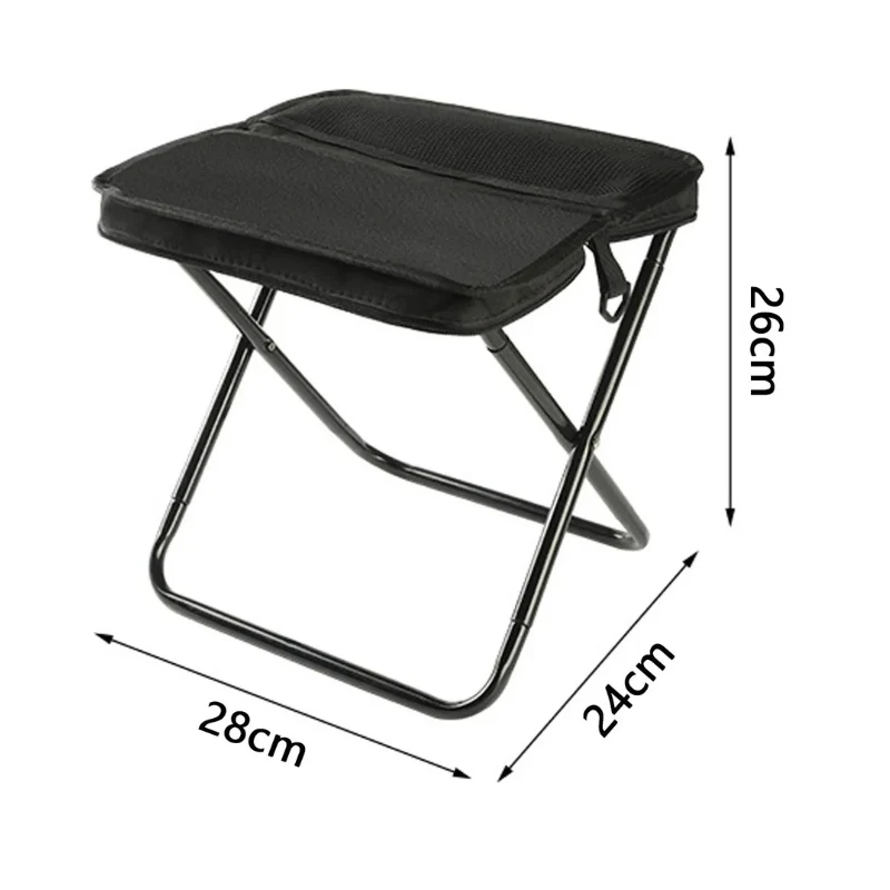 Opvouwbare Campingstoel Ultralight met Draagriem Zwart Khaki Rood voor Festival Outdoor Picknick Strand Tuin | Sansoti