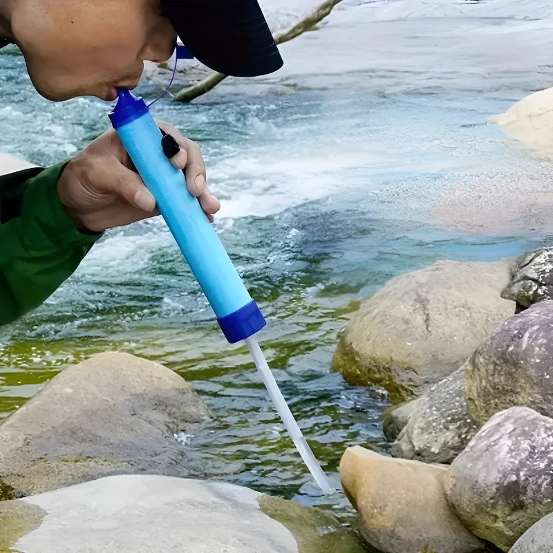 Draagbare Waterfilter 4-Staps Rietje Outdoor Camping Wandelen Noodvoorziening Ultracompact Purificatie | Sansoti