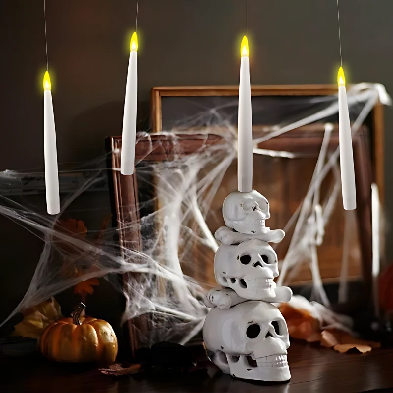 Zwevende LED Kaarsen Set met Afstandsbediening Veilig Sfeerlicht Decoratieve Verlichting voor Woonkamer en Tafel | Sansoti