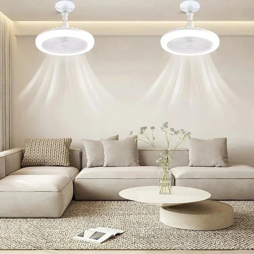 Plafondventilator met LED-verlichting E27 Afstandsbediening Verstelbare Snelheid Energiebesparend Stille Motor | Sansoti