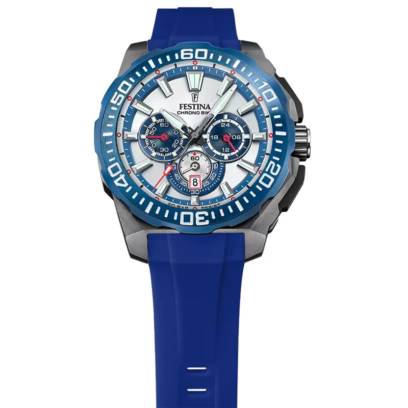 Festina Chrono Bike F20725/4 Herren-Chronograph Blau • Quarzwerk • Silikonarmband