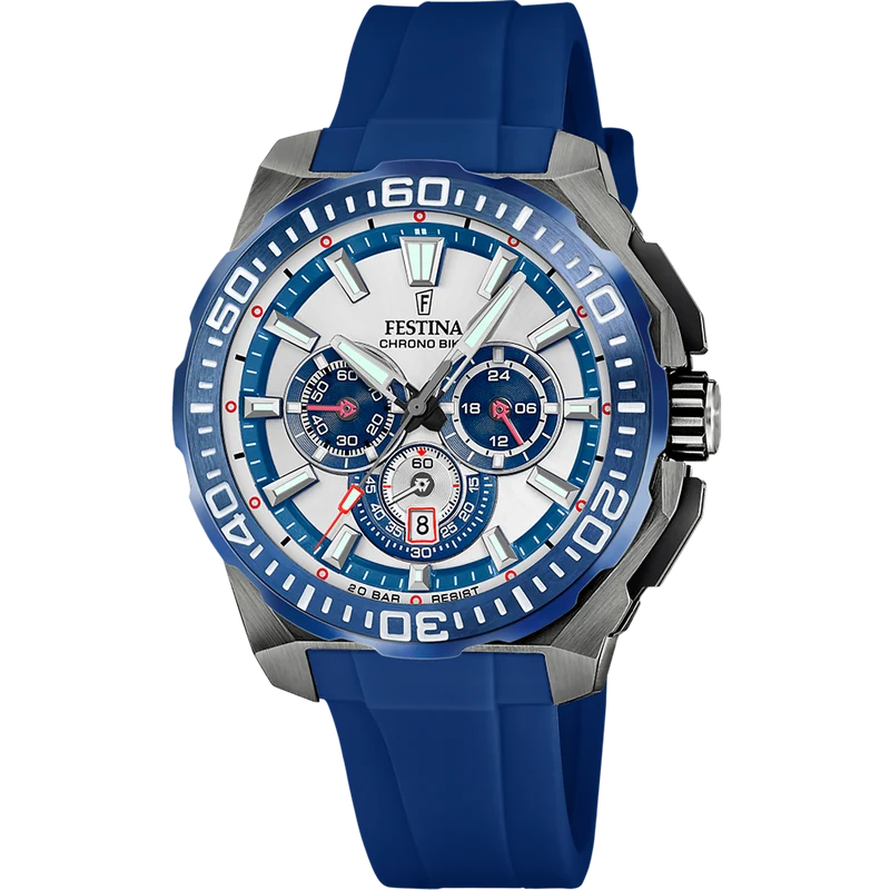 Festina Chrono Bike F20725/4 Herren-Chronograph Blau • Quarzwerk • Silikonarmband