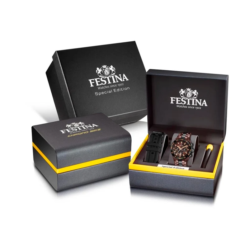 Festina Chrono Bike Special Edition F20708/1 Herrenuhr • Chronograph • Edelstahlarmband