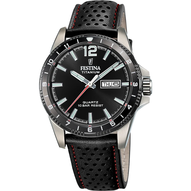 Festina F20699/4 Herrenuhr Quarz Titan 43mm • 10 ATM • Titangehäuse