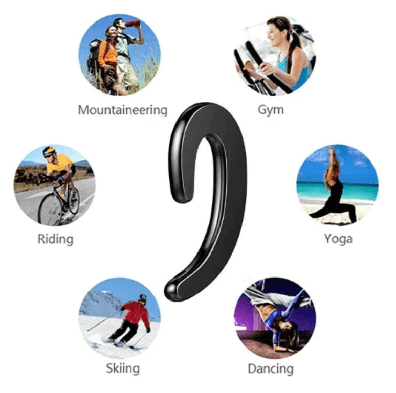 Draadloze Beengeleidingsoordopjes Open-Ear Bluetooth 5.0 Sportoortelefoons Waterbestendig 12u Speeltijd | Sansoti