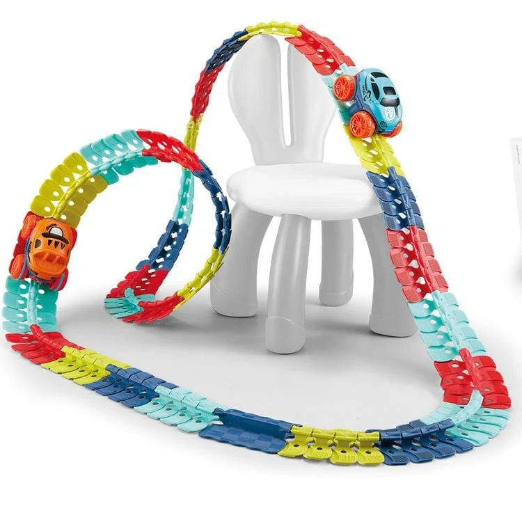 Magnetisch Racebaan Speelgoed Set voor Kinderen met Glow-in-the-Dark Functie 46-184 Delen Educatief Creatief | Sansoti