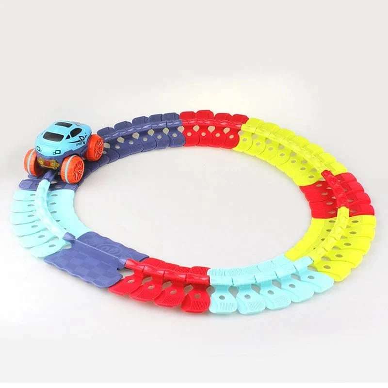 Magnetisch Racebaan Speelgoed Set voor Kinderen met Glow-in-the-Dark Functie 46-184 Delen Educatief Creatief | Sansoti