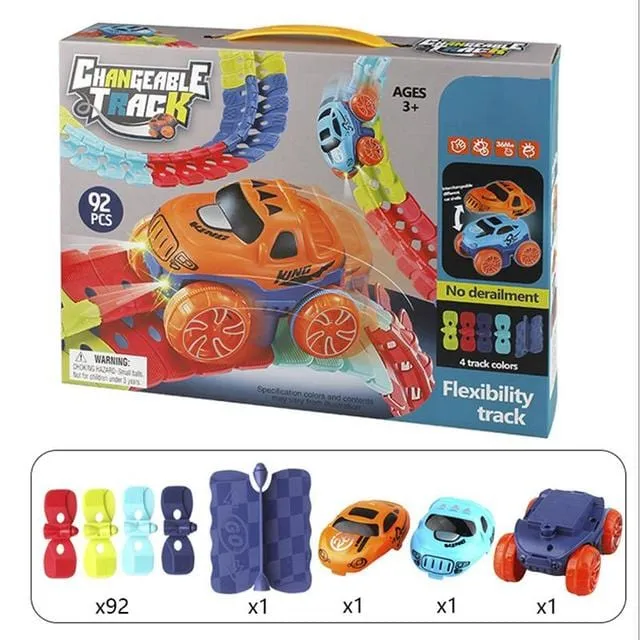 Magnetisch Racebaan Speelgoed Set voor Kinderen met Glow-in-the-Dark Functie 46-184 Delen Educatief Creatief | Sansoti
