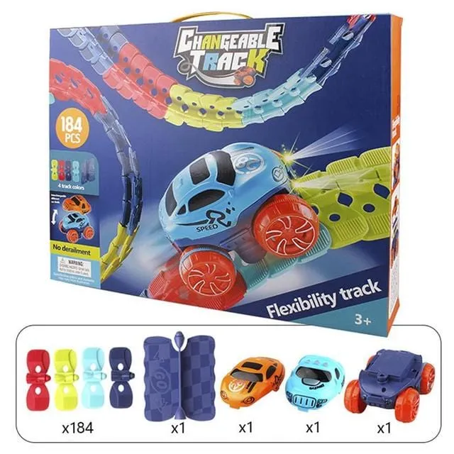 Magnetisch Racebaan Speelgoed Set voor Kinderen met Glow-in-the-Dark Functie 46-184 Delen Educatief Creatief | Sansoti