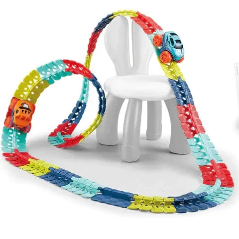 Magnetisch Racebaan Speelgoed Set voor Kinderen met Glow-in-the-Dark Functie 46-184 Delen Educatief Creatief | Sansoti
