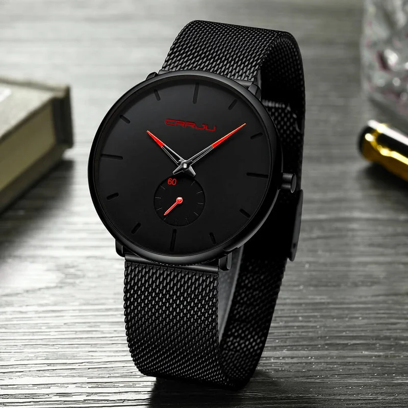 Minimalistisch Quartz Herenhorloge 40mm Ultradun Krasbestendig Glas Waterdicht Polshorloge Elegante Wijzerplaat | Sansoti