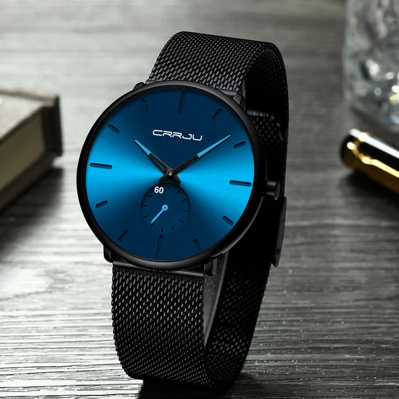 Minimalistisch Quartz Herenhorloge 40mm Ultradun Krasbestendig Glas Waterdicht Polshorloge Elegante Wijzerplaat | Sansoti