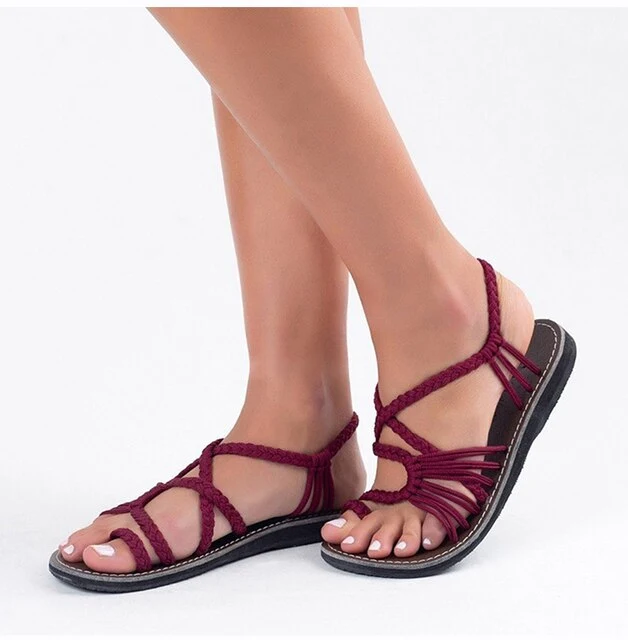 Platte Zomersandalen Dames Lichtgewicht Flexibel Comfortabel Instap Schokdempend Casual Trendy Strandsandalen | Sansoti