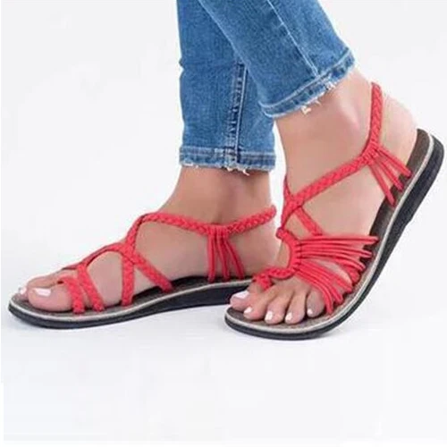 Platte Zomersandalen Dames Lichtgewicht Flexibel Comfortabel Instap Schokdempend Casual Trendy Strandsandalen | Sansoti