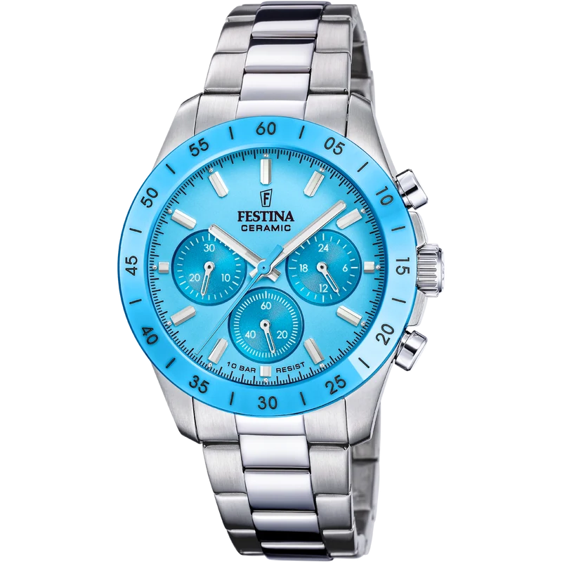 Festina Ceramic Chronograph F20693/3 Damen • Keramikgehäuse • Chronograph