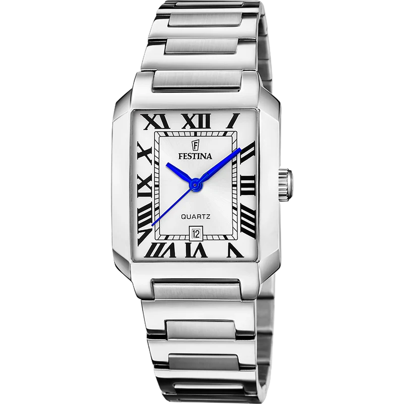 Festina On the Square F20679/1 Damenuhr Silber • Quarzwerk • Mineralglas