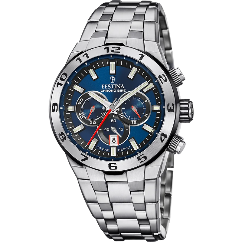 Festina Chrono Bike F20670/1 Herrenuhr Blau • Chronograph • 10 ATM