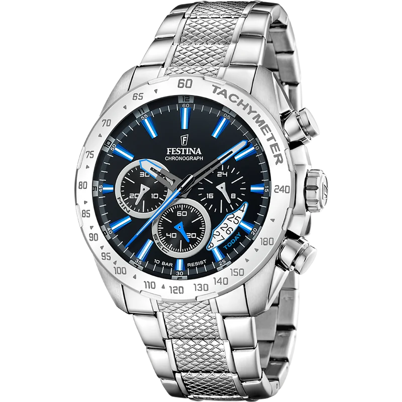 Festina Timeless Chronograph F20668/6 Herrenuhr Schwarz • Chronograph • 10 ATM