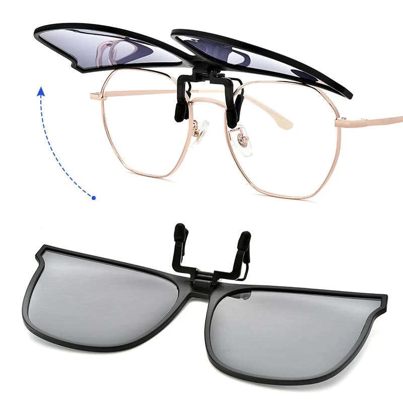 Gepolariseerde Opklapbare Zonnebril Clip-on Magnesiumlegering UV400 Pasvorm Brillen | Sansoti