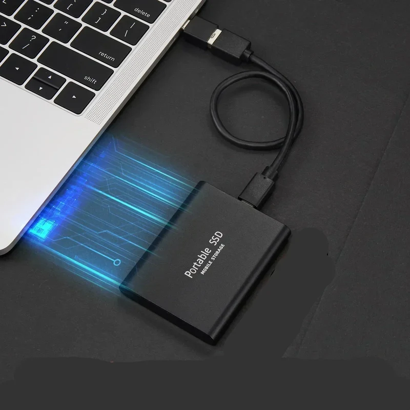 Externe SSD 128GB Ultrasnel Compacte Opslag Aluminium Zilver | Sansoti