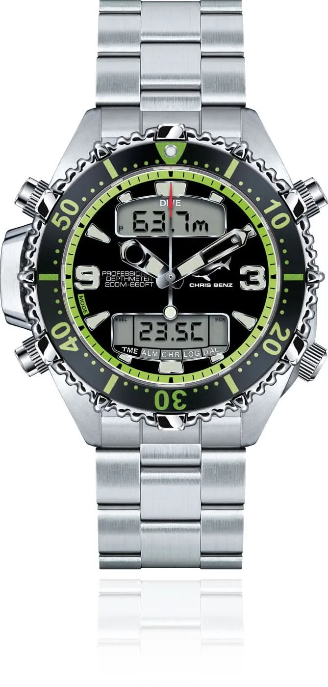 Chris Benz Depthmeter CB-D200X-G-MB Uhr • 200m • Saphirglas