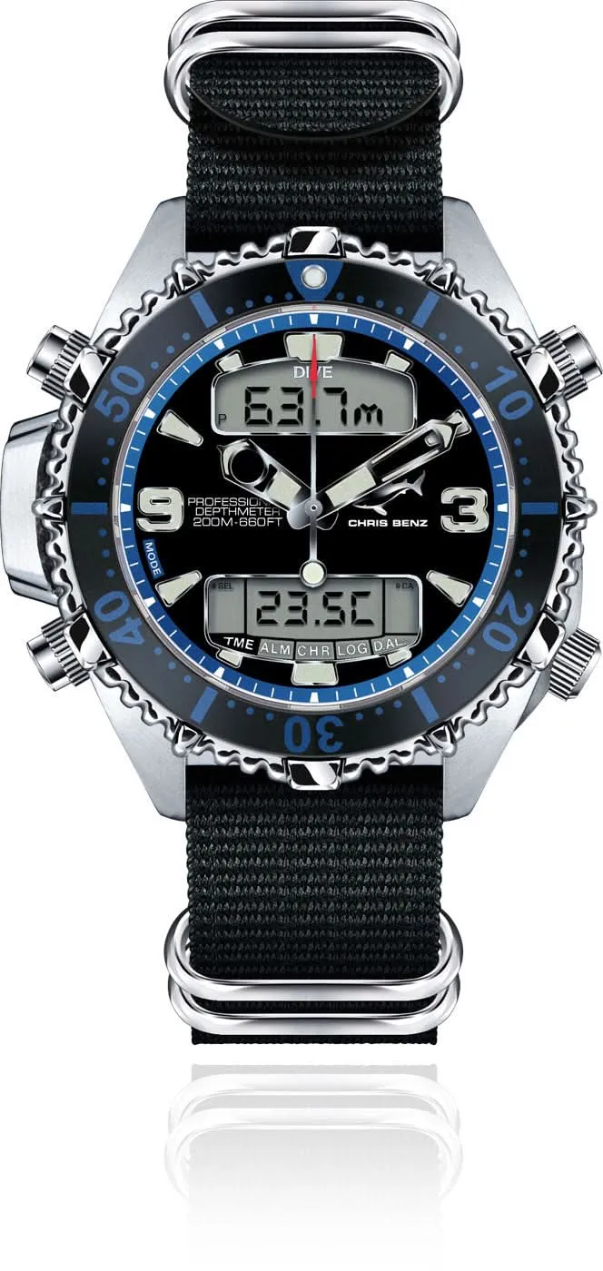 Chris Benz Depthmeter CB-D200X-B-NBS Uhr • 200m • Saphirglas