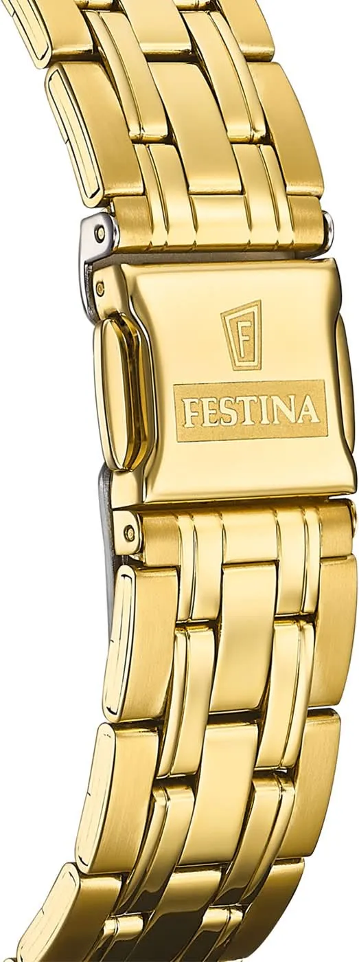 Festina Classics F20513/3 Herrenuhr • Zeitloses Design • Gold-Optik