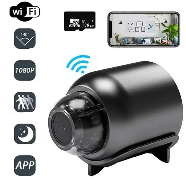 Compacte Mini Beveiligingscamera 1080P HD met Bewegingsdetectie en Nachtzicht | Sansoti