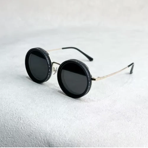 Zonnebril met Donkere Glazen UV400 Bescherming Zwart Retro Goud Zilver Fashion | Sansoti