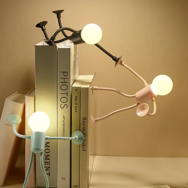 Verstelbare LED Tafellamp Zwart Wit Blauw Beige met Buigbare Armen Flexibel Sfeerlicht voor Woonkamer Slaapkamer Kantoor Bureau Modern Design Energiebesparend Warm Licht Dimbaar Decoratief Kinderkamer Nachtlampje Leeslamp | Sansoti