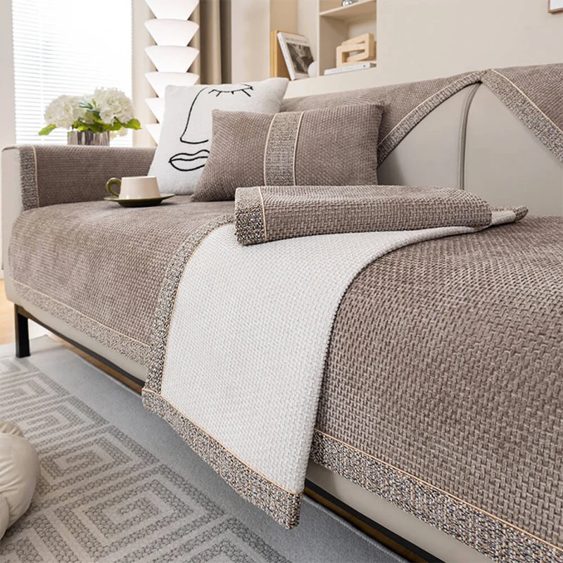 Chenille Bankhoes Antislip Structuur Bescherming Huisdieren Kleur en Maat Universeel | Sansoti