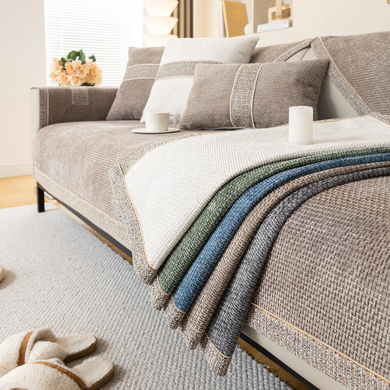 Chenille Bankhoes Antislip Structuur Bescherming Huisdieren Kleur en Maat Universeel | Sansoti