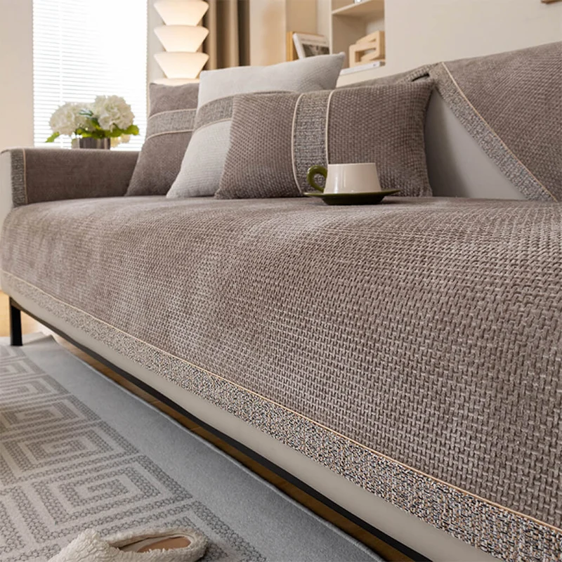 Chenille Bankhoes Antislip Structuur Bescherming Huisdieren Kleur en Maat Universeel | Sansoti